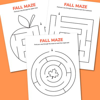 Printable Fall Mazes
