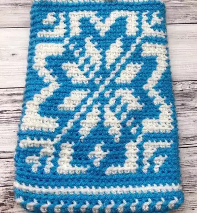 Snowflake Crochet Gift Bag