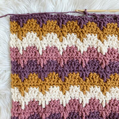 Striped Chunky Crochet Blanket: Free Pattern