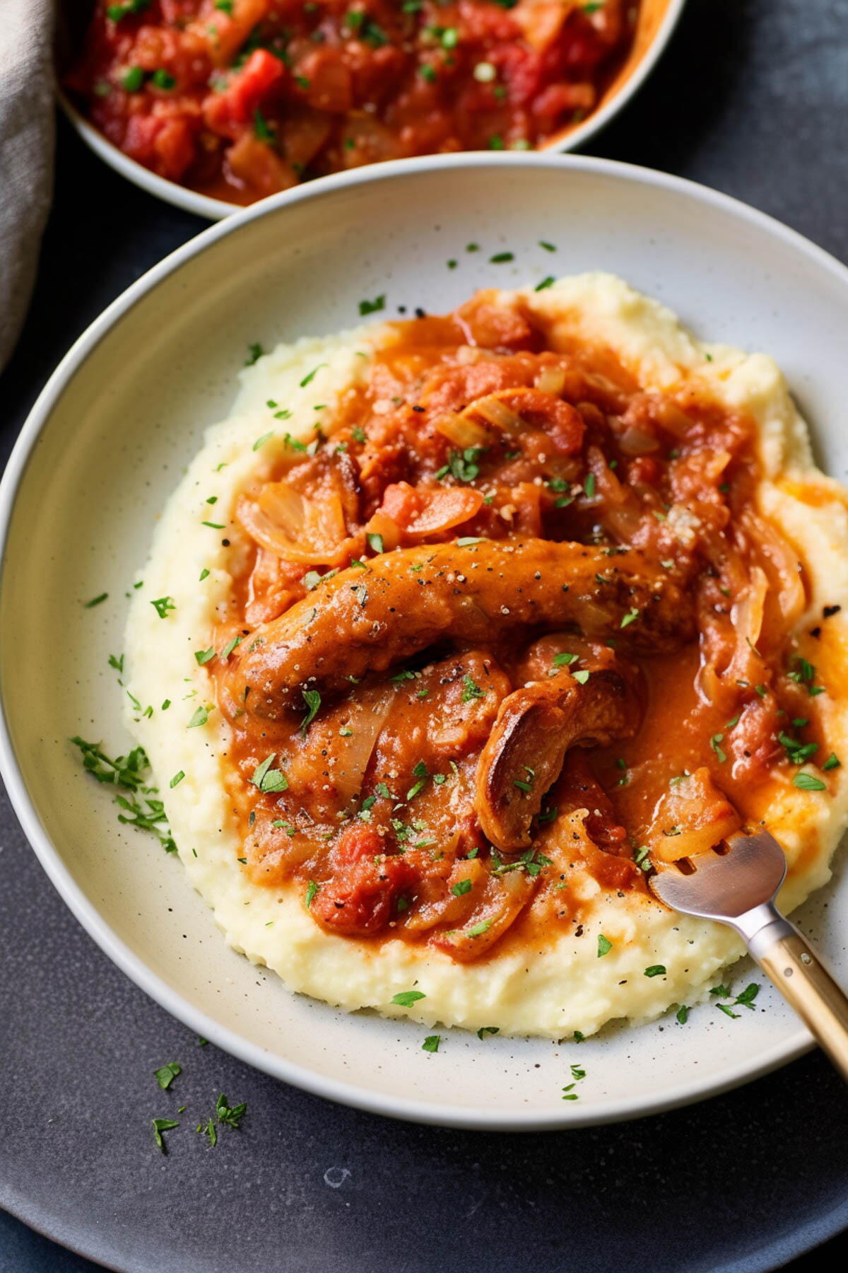Easy Hearty Slow Cooker Sausage Casserole | AllFreeSlowCookerRecipes.com