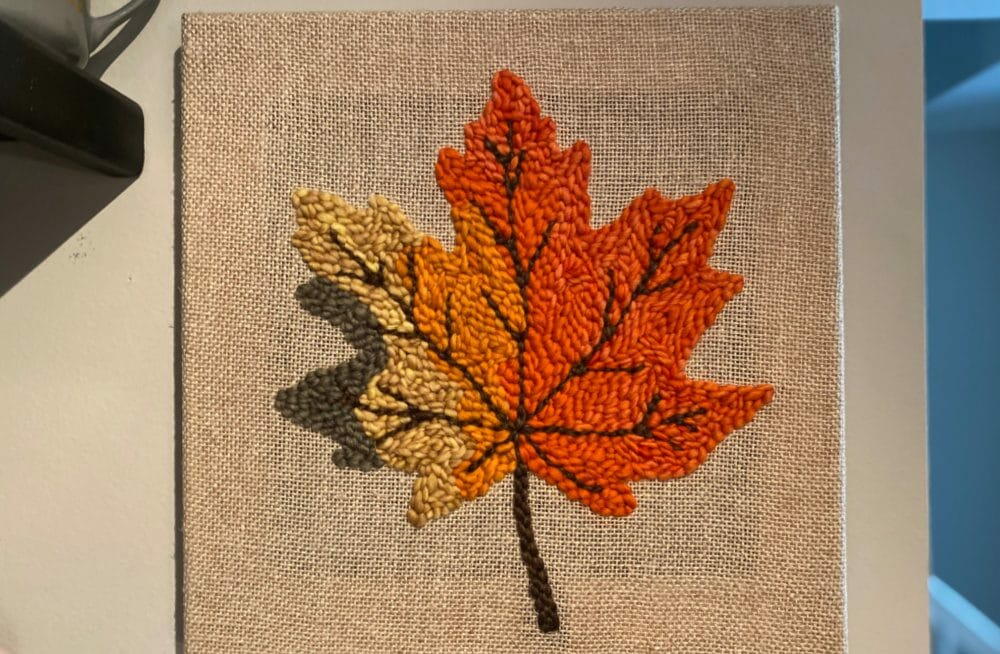 Free Fall Punch Needle Pattern (+ time-lapse video!) | FaveCrafts.com