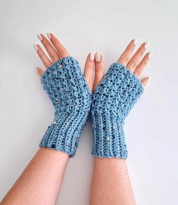 Misty Crochet Fingerless Gloves