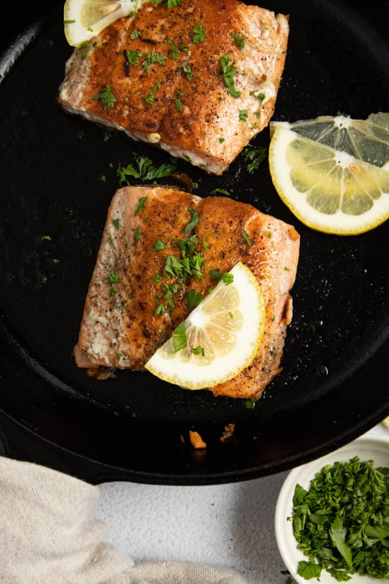 Cast Iron Salmon | FaveGlutenFreeRecipes.com