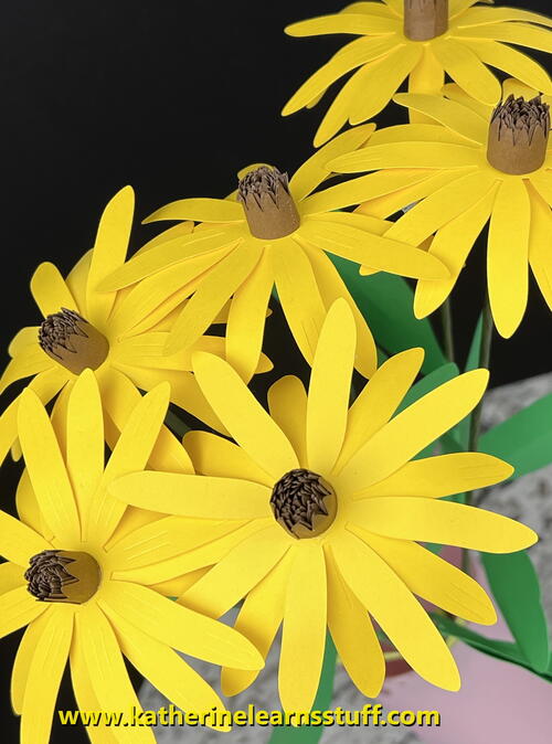 Black Eyed Susan Paper Flowers