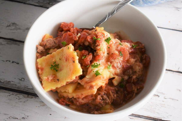 Slow Cooker Ravioli Lasagna Recipe