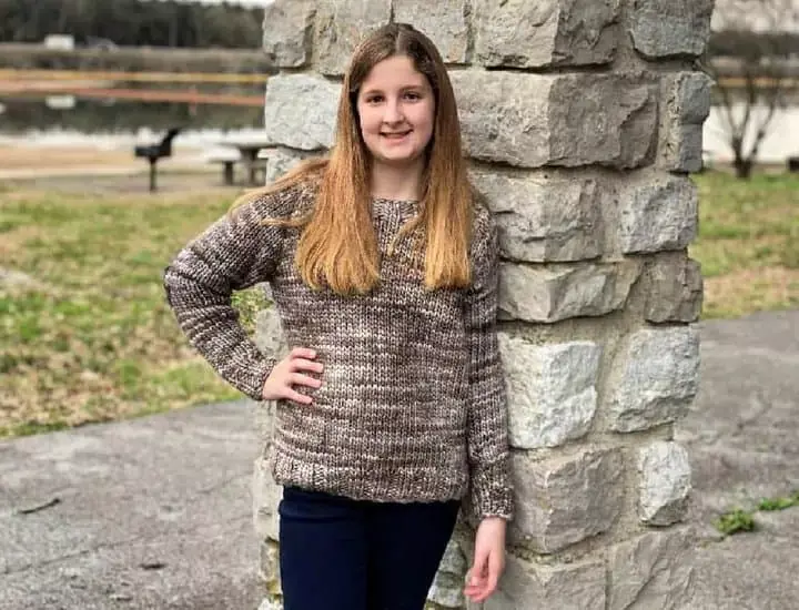 Elbow Patch Sweater | AllFreeKnitting.com