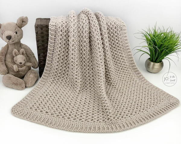 Textured V-stitch Blanket Crochet Pattern