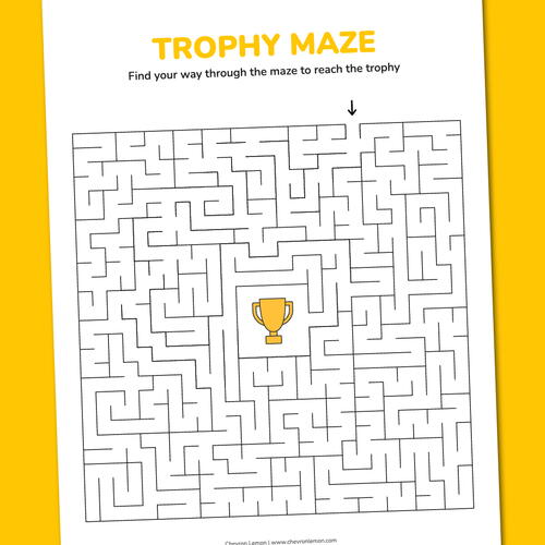 Printable Trophy Maze | DIYIdeaCenter.com