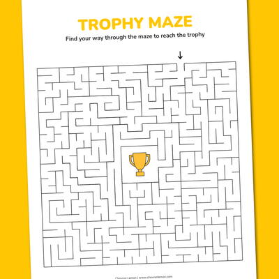 Printable Trophy Maze