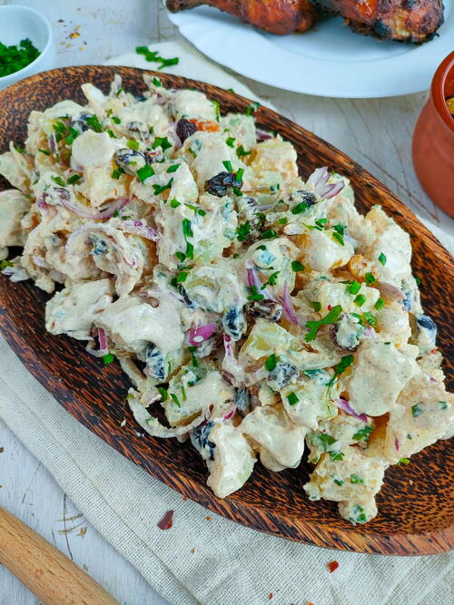 Healthy Potato Salad With Raisins (no Mayo Recipe)