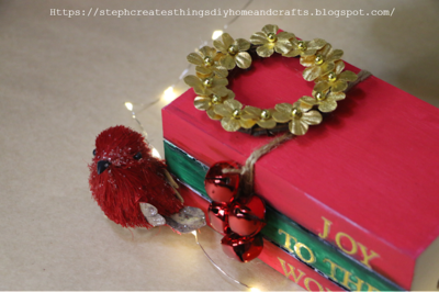 Christmas Book Stack Decoration