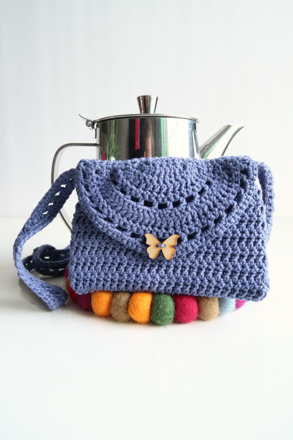 Small Cotton Purse Crochet PATTERN, Simple Petite Two Handle Bag, Flat  Button Flower Motif, Photo Tutorial, Printable Download, PDF-2320 - Etsy