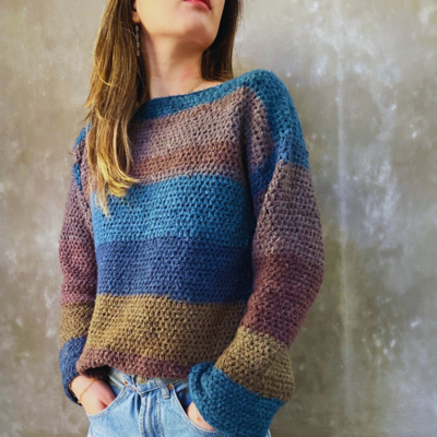 Your First Crochet Beginner Sweater | AllFreeCrochet.com