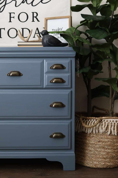 Blue Dresser Makeover