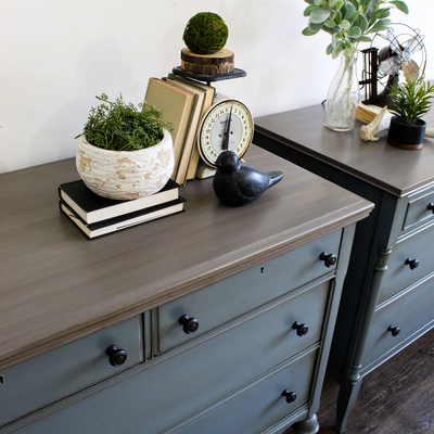 Dresser Makeover In Blue