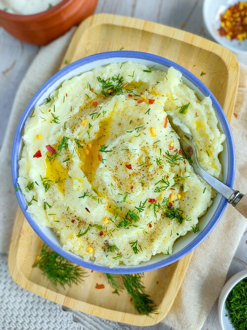 Mashed Potatoes With Greek Yogurt And Dill