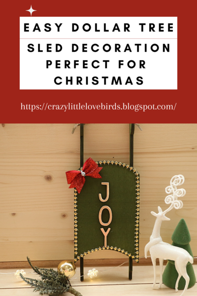 Easy Diy Dollar Tree Sled Decoration For Christmas