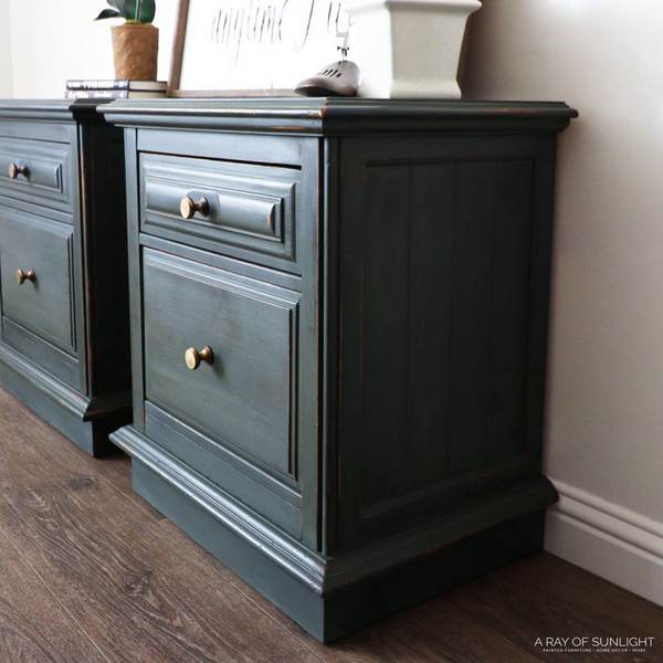 Rustic Green Nightstands