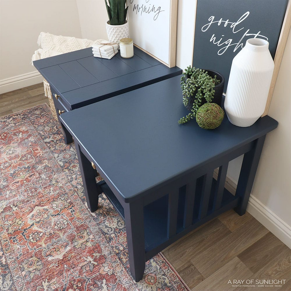 End Tables Painted In Navy