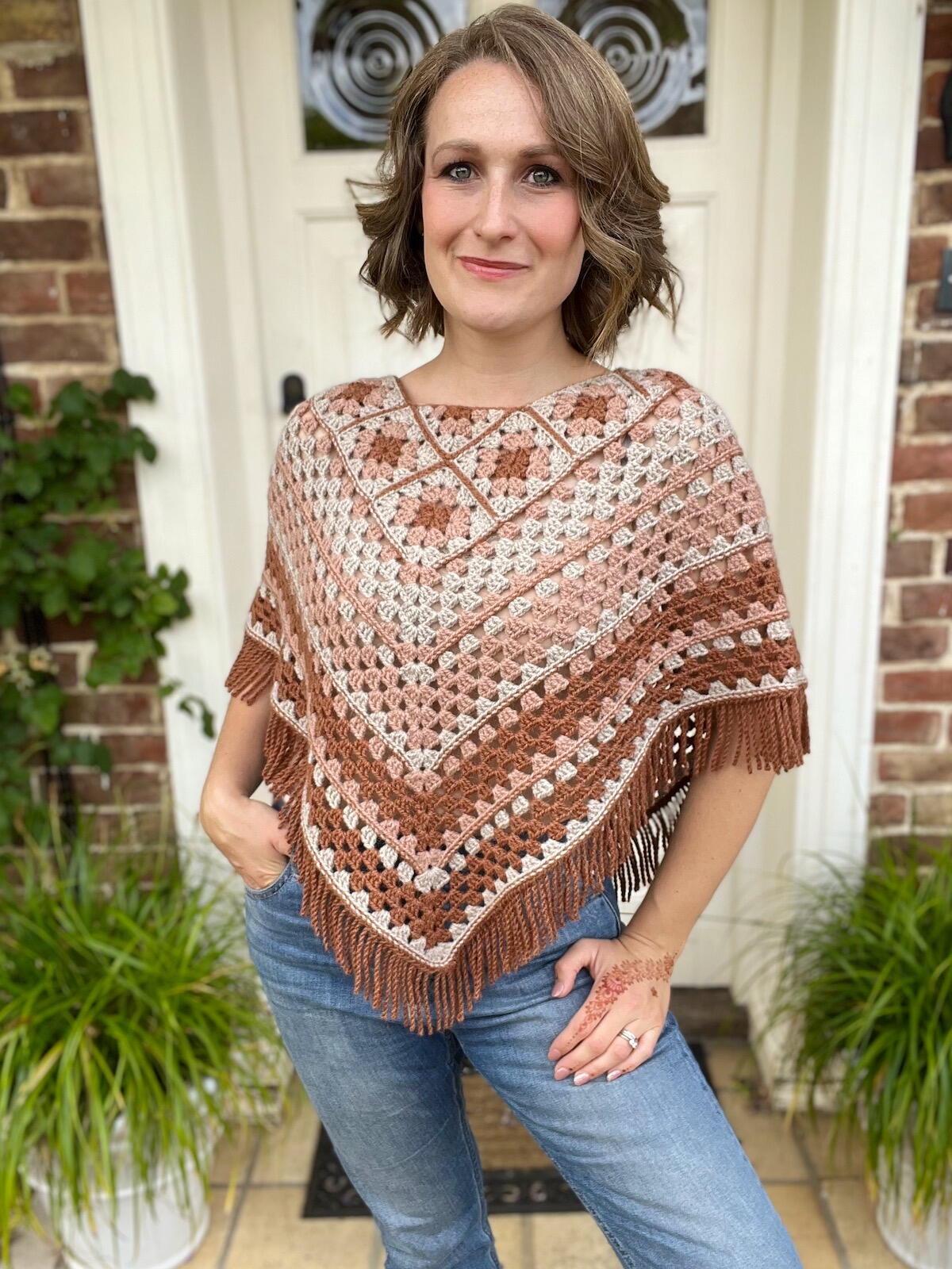 Franny Granny Poncho | AllFreeCrochet.com