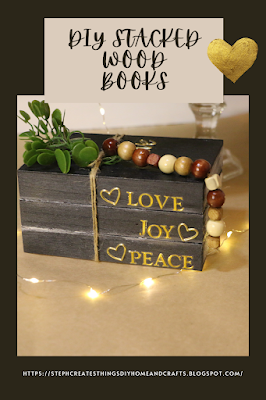 Diy Stacked Wood Books