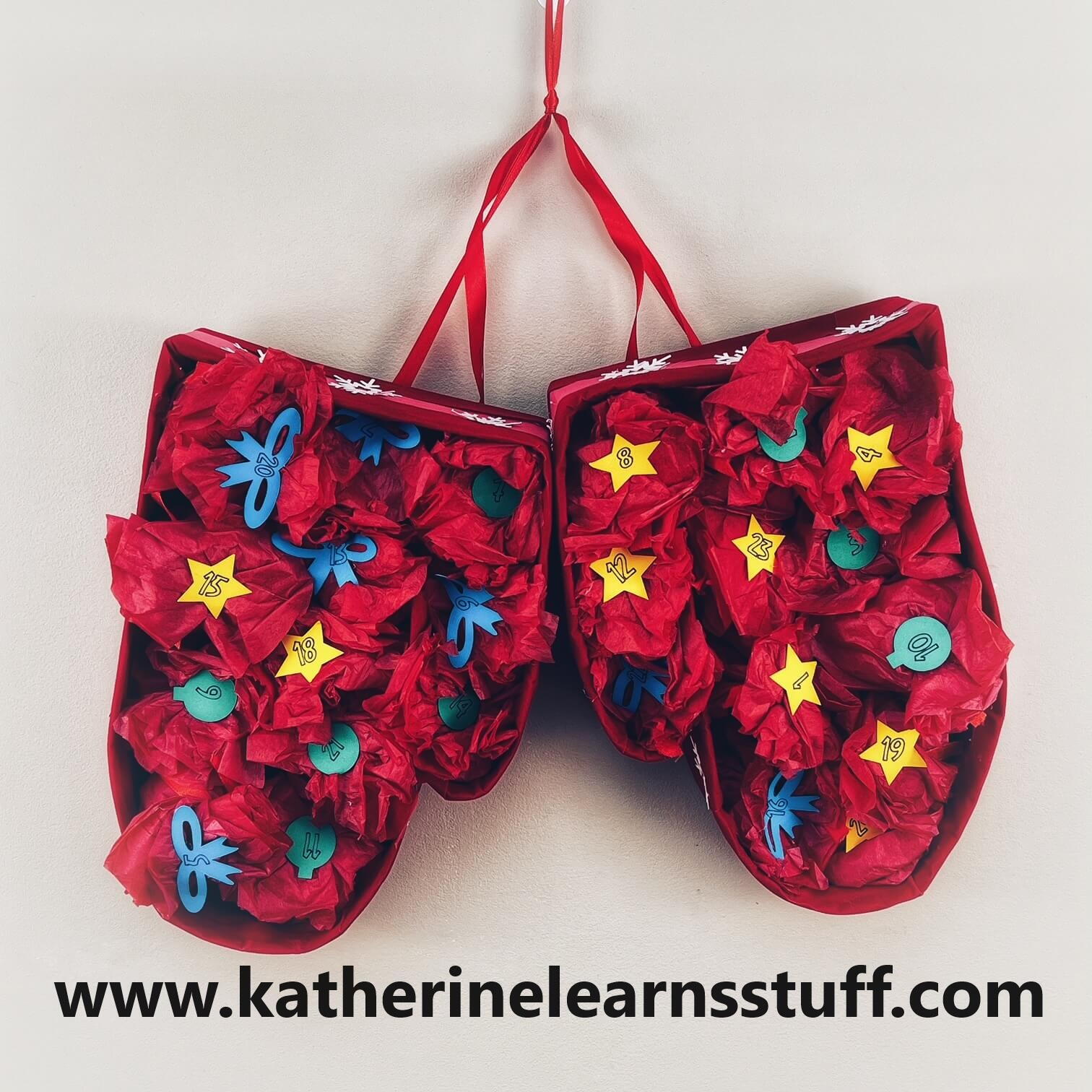 Mitten Countdown Calendar | AllFreePaperCrafts.com