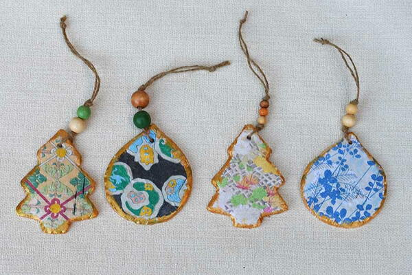 Vintage Air Dry Clay Ornaments
