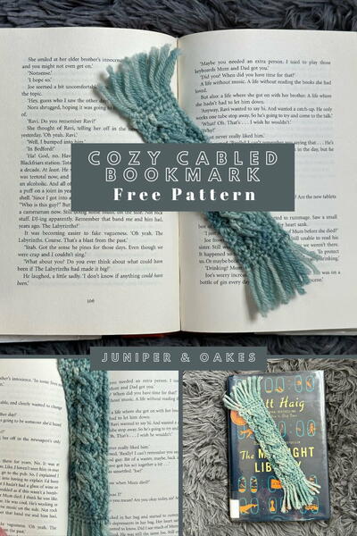 Cozy Cabled Bookmark