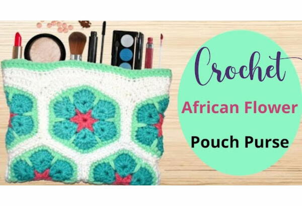 How To Crochet An African Flower Purse Bag Pattern Tutorial