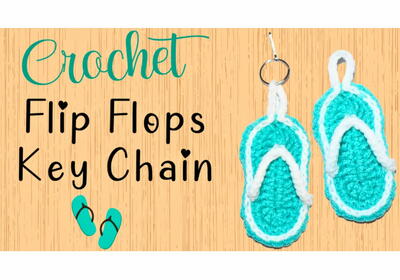 How To Crochet A Flip Flop Keychain Pattern Tutorial