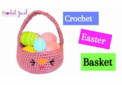 How To Crochet An Easter Basket Pattern Tutorial