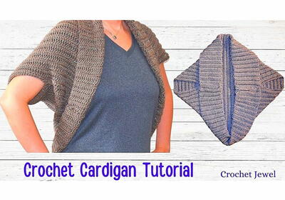How To Make An Easy Cardigan Shrug For Women For Beginners Pattern Tutorial