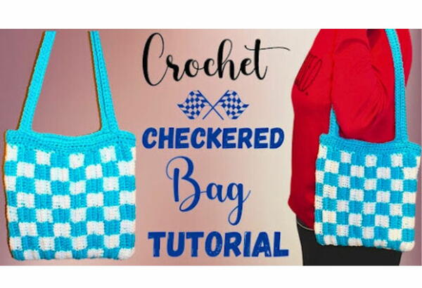 How To Crochet A Checkered Bag Pattern Tutorial