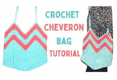 How To Crochet A Chevron Bag Pattern Tutorial