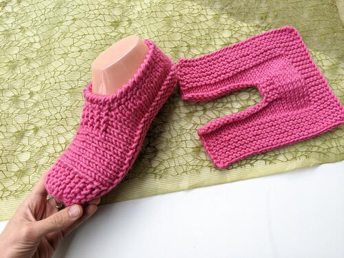Flat Knit Two-needles Slippers