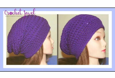 How To Crochet An Easy Slouchy Hat Tutorial