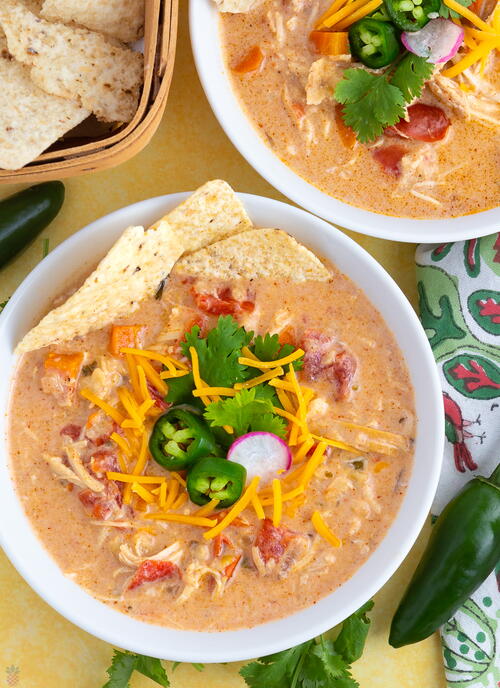 Cheesy Tortilla Mexican Chicken Soup Recipe