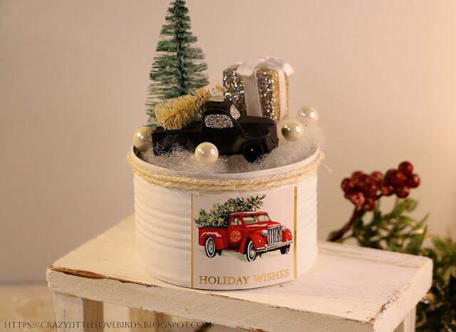 Upcycling A Metal Can Into Winter Scenery