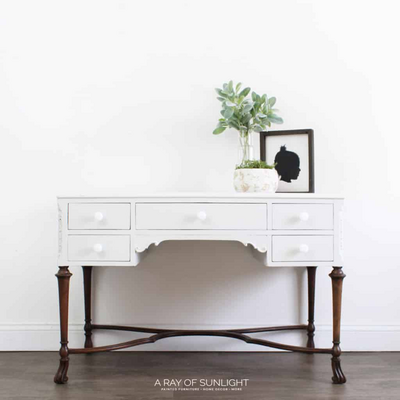 Cute Desk Painted Gray