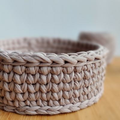 Free Wooden Base Crochet Basket Pattern (30 Min Project)