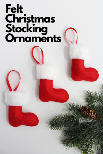 Felt Ornaments - Christmas Stocking Ornament