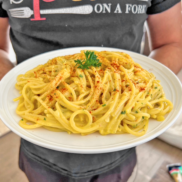 Creamy Saffron Spaghetti | Crazy Delicious 20 Minute Pasta Recipe