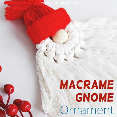 Cute Christmas Macrame Gnome