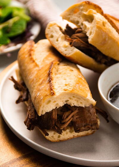 Slow Cooker Beer French Dips