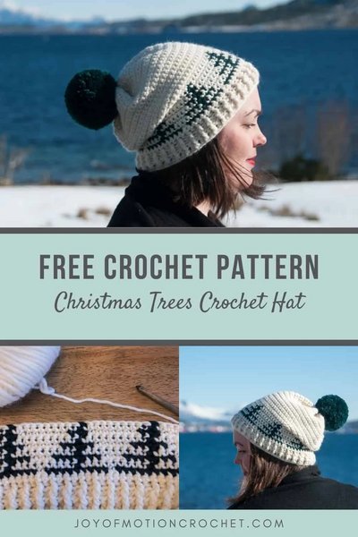 Christmas Trees Crochet Hat