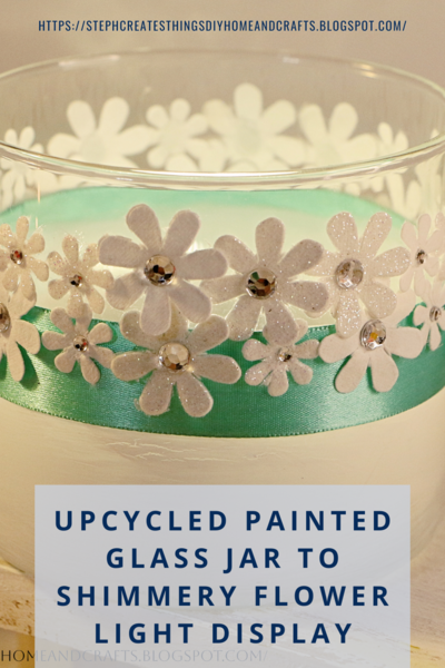 Diy: Upcycled Painted Glass Jar To Shimmery Flower Light Display