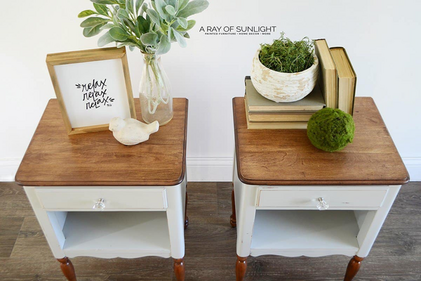 Gray Farmhouse Nightstands