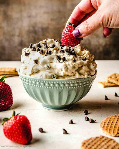 Quick Whipped Chocolate Chip Dip With Cream Cheese