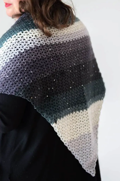 Simple Lace Triangle Shawl Crochet Pattern
