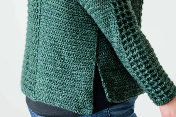 Crochet waffle 2025 stitch sweater